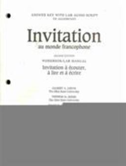Answer Key (with Lab Audioscript) for Invitation Au Monde Francophone, 2nd