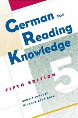 German for Reading Knowledge 5th 9781413003703 Front Cover