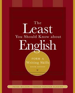 Least You Should Know about English Writing Skills, Form A 9th 9781413008944 Front Cover