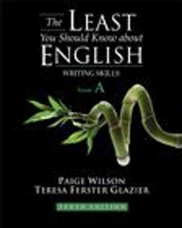 Least You Should Know about English Writing Skills, Form A 10th 9781413033816 Front Cover