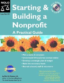 Starting and Building a Nonprofit : A Practical Guide 1st 9781413300901 Front Cover