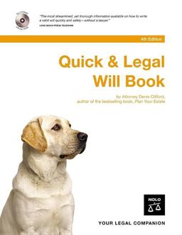 Quick and Legal Will Book