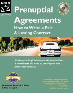 Prenuptial Agreements How to Write a Fair and Lasting Contract 2nd 9781413303964 Front Cover