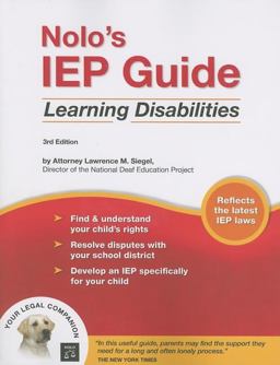 Nolo's IEP Guide Learning Disabilities 3rd 9781413305128 Front Cover