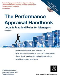 Performance Appraisal Handbook Legal and Practical Rules for Managers 2nd 9781413305678 Front Cover
