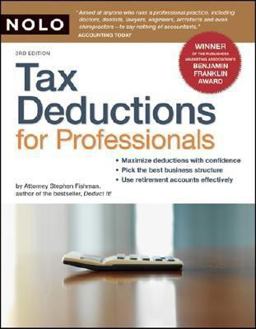 Tax Deductions for Professionals 3rd 9781413307825 Front Cover