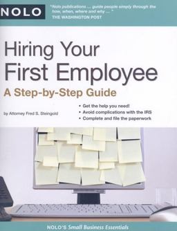 Hiring Your First Employee A Step-by-Step Guide  9781413308594 Front Cover