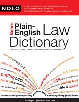 Nolo's Plain-English Law Dictionary  9781413310375 Front Cover