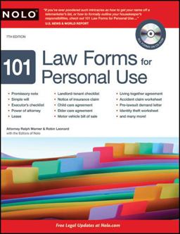 101 Law Forms for Personal Use