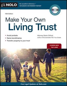 Make Your Own Living Trust 10th 9781413313161 Front Cover