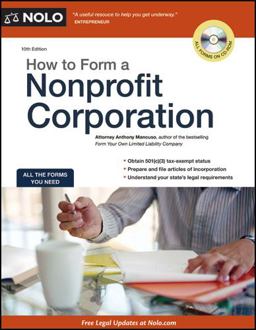 How to Form a Nonprofit Corporation 10th 9781413313864 Front Cover