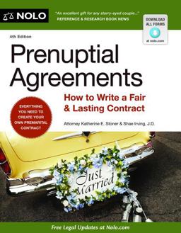 Prenuptial Agreements How to Write a Fair and Lasting Contract 4th 9781413316308 Front Cover