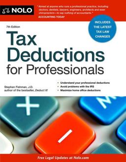 Tax Deductions for Professionals 7th 9781413316421 Front Cover