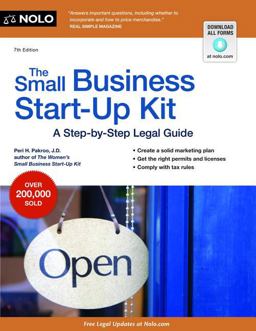 Small Business Start-Up Kit A Step-by-Step Legal Guide 7th 9781413316841 Front Cover