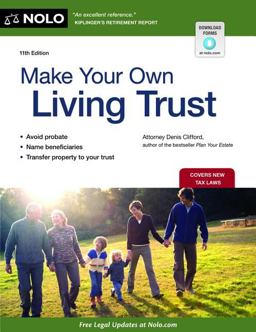 Make Your Own Living Trust 11th 9781413318357 Front Cover