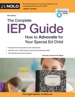 Complete IEP Guide How to Advocate for Your Special Ed Child 8th 9781413320343 Front Cover