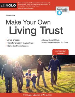 Make Your Own Living Trust 12th 9781413321005 Front Cover