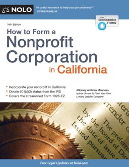 How to Form a Nonprofit Corporation in California 16th 9781413321388 Front Cover