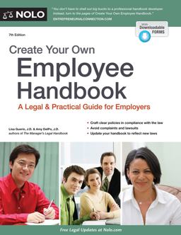 Create Your Own Employee Handbook A Legal and Practical Guide for Employers 7th 9781413321449 Front Cover