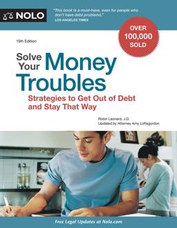 Solve Your Money Troubles Debt, Credit and Bankruptcy 15th 9781413321708 Front Cover