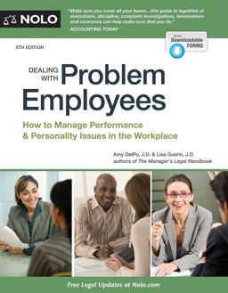 Dealing with Problem Employees A Legal Guide 8th 9781413321920 Front Cover
