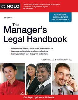 Manager's Legal Handbook 8th 9781413322378 Front Cover