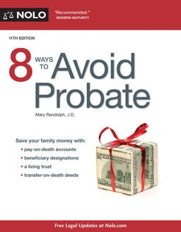 8 Ways to Avoid Probate 11th 9781413322774 Front Cover