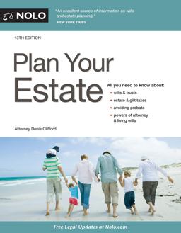 Plan Your Estate 13th 9781413322859 Front Cover