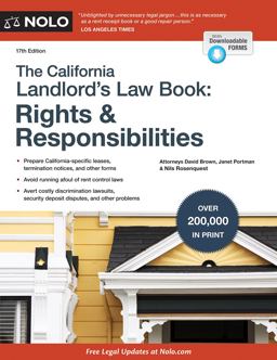 California Landlord's Law Book Rights and Responsibilities 17th 9781413323634 Front Cover