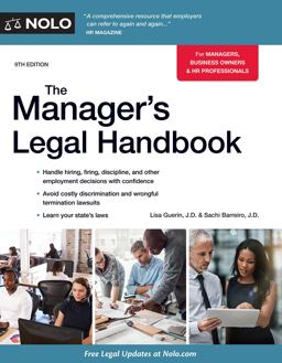 Manager's Legal Handbook 9th 9781413324648 Front Cover
