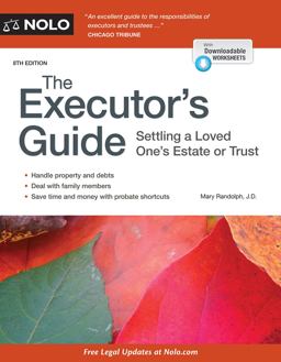 Executor's Guide Settling a Loved One's Estate or Trust 8th 9781413324808 Front Cover