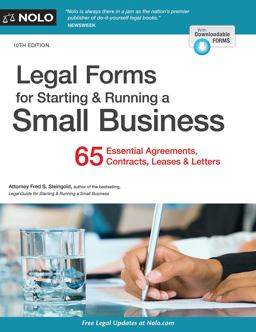Legal Forms for Starting and Running a Small Business 10th 9781413324860 Front Cover