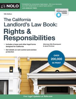 California Landlord's Law Book, the Rights Rights and Responsibilities 18th 9781413326178 Front Cover