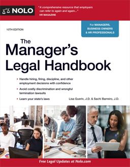 Manager's Legal Handbook 10th 9781413326499 Front Cover