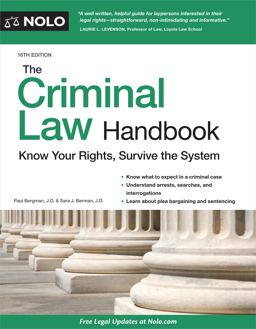 Criminal Law Handbook Know Your Rights, Survive the System 16th 9781413327199 Front Cover