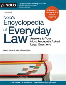 Nolo's Encyclopedia of Everyday Law Answers to Your Most Frequently Asked Legal Questions 11th 9781413327748 Front Cover