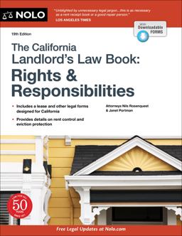 California Landlord's Law Book Rights and Responsibilities 19th 9781413328585 Front Cover