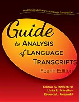 Guide to Analysis of Language Transcripts  9781416410935 Front Cover