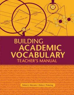 Building Academic Vocabulary Teacher's Manual  9781416602347 Front Cover
