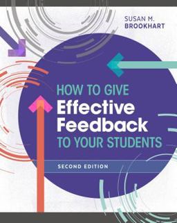 How to Give Effective Feedback to Your Students 2nd 9781416623069 Front Cover