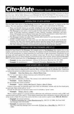 Cite-Mate Citation Guide 3rd 9781418051532 Front Cover