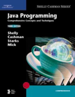 Java Programming Comprehensive Concepts and Techniques 3rd 9781418859855 Front Cover