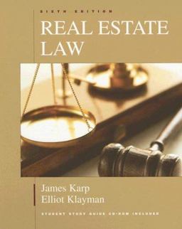Real Estate Law 6th 9781419511332 Front Cover