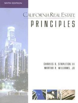 California Real Estate Principles 6th 9781419526831 Front Cover