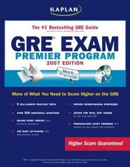 GRE Exam Premier Program 2007 GRE Exam Premier Program 2007