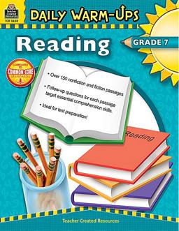 Daily Warm Ups - Reading, Grade 7:  9781420636581 Front Cover