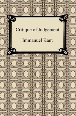 The Critique of Judgement