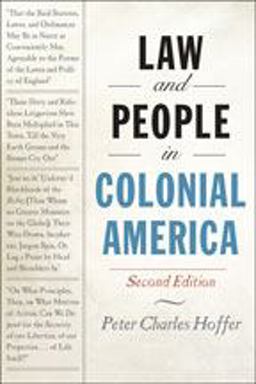 Law and People in Colonial America 2nd 9781421434599 Front Cover