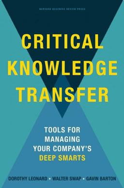Critical Knowledge Transfer Tools for Managing Your Company's Deep Smarts  9781422168110 Front Cover