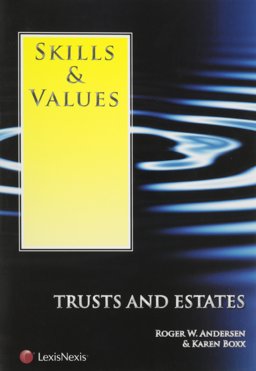 Skills and Values---Trusts and Estates  9781422426982 Front Cover